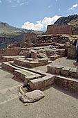 Pisac, archeological complex, water channels carved in the stone